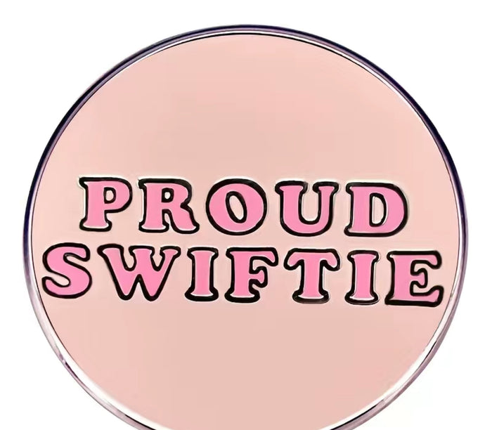 Proud Swiftie Silver Enamel Pin