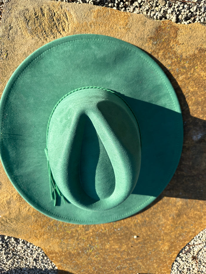Wild and Free Flat Brim Hat - Teal