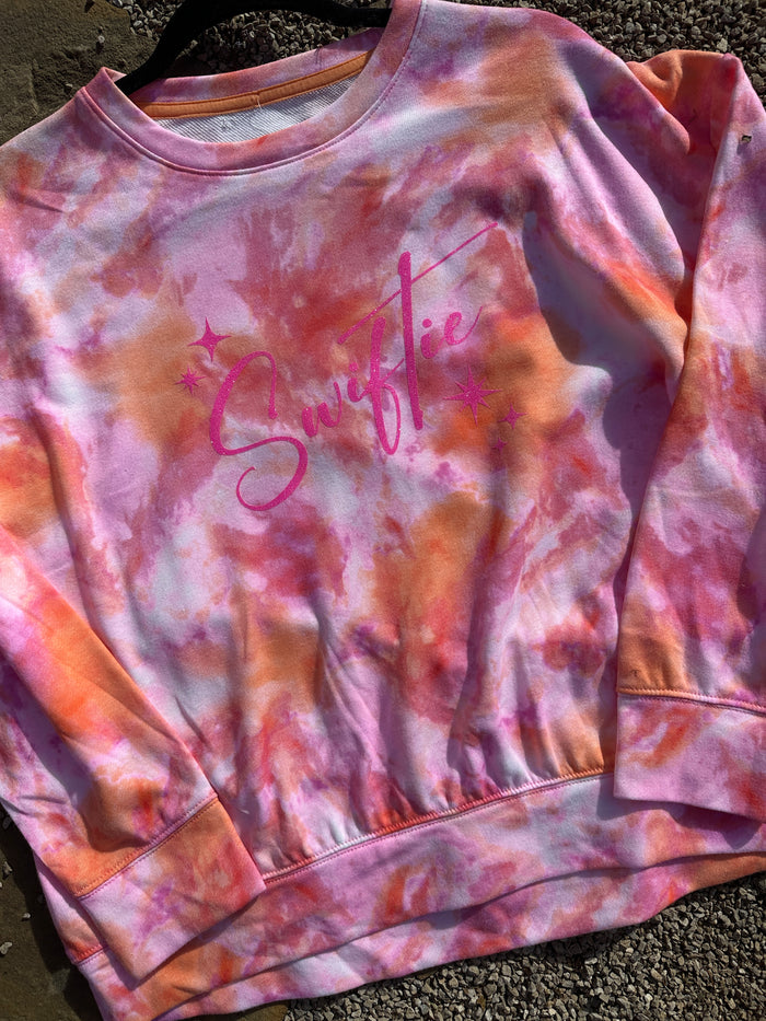 Swiftie Neon Dye Effect Sweatshirt - xsmall