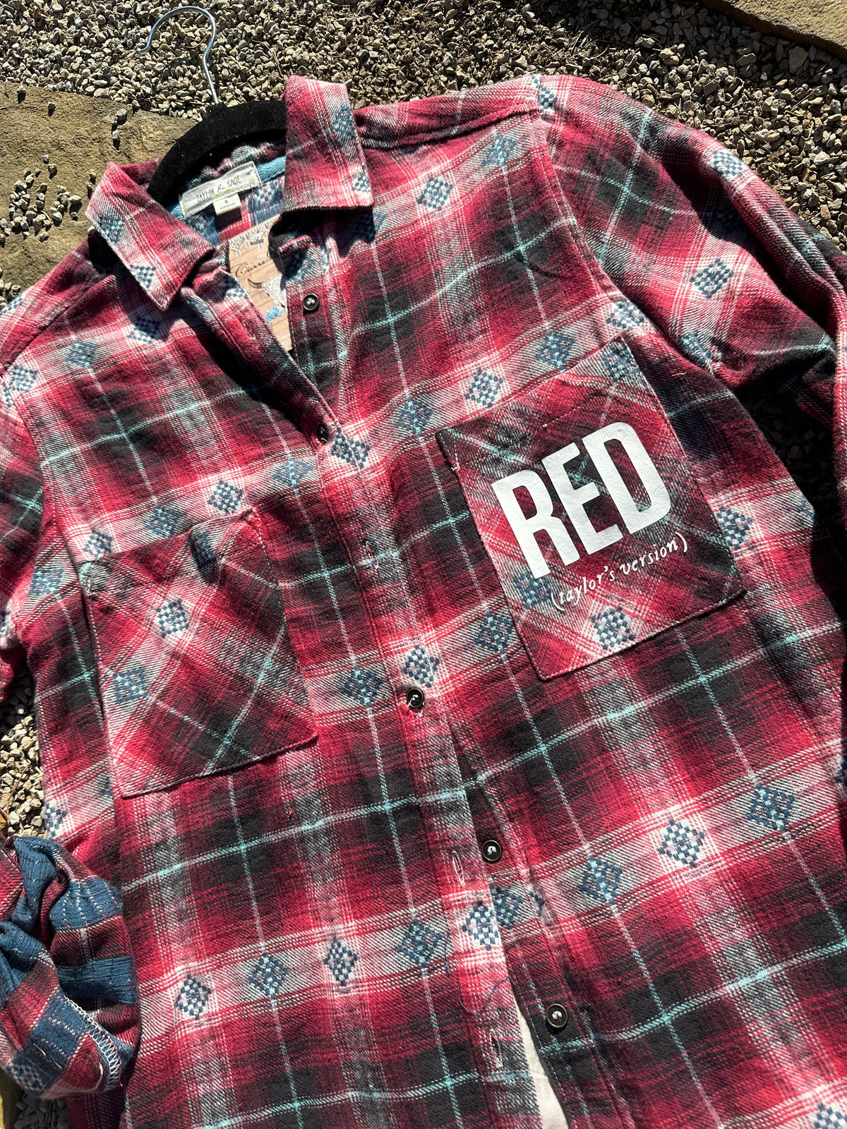 Red Print Mix Flannel - small
