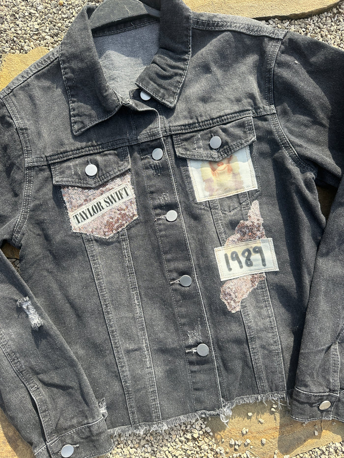 1989 Faded Black Denim Jacket