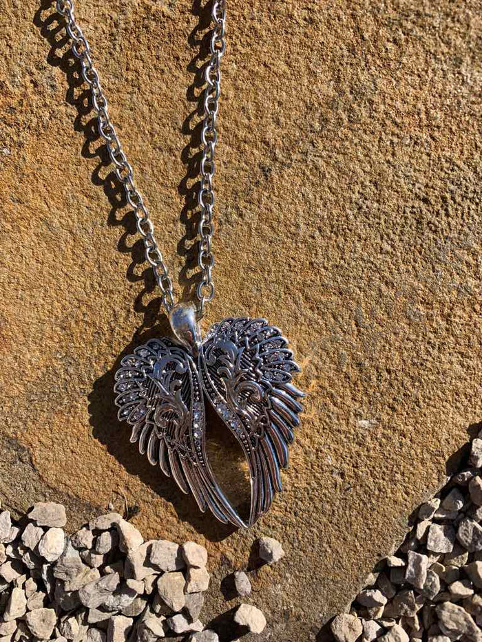 Angel Wing Necklace and Earring Set