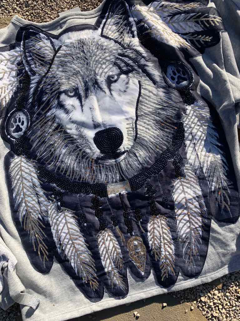 Navajo Fringed Wolf Sweatshirt – Cierra Lauren