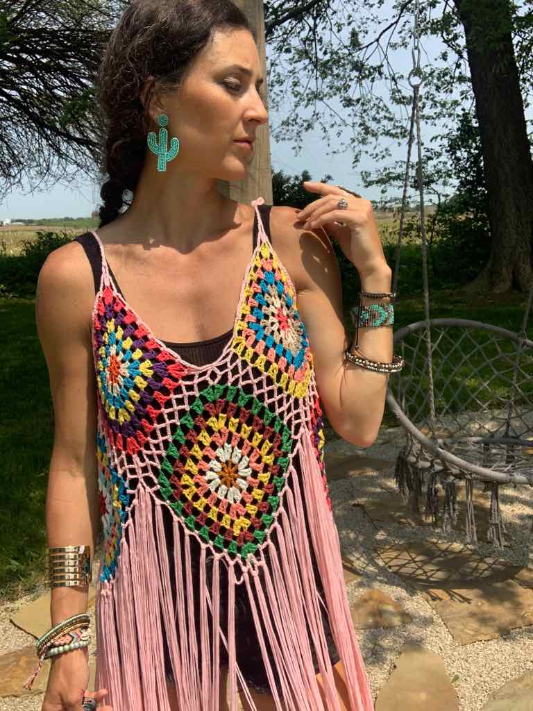 Hippie store crochet top