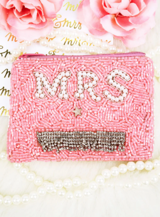 Mrs Beaded Pouch