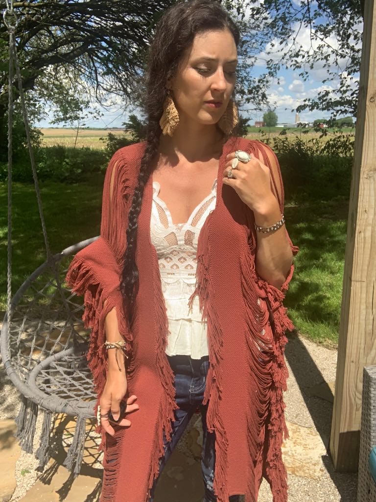 open weave kimono