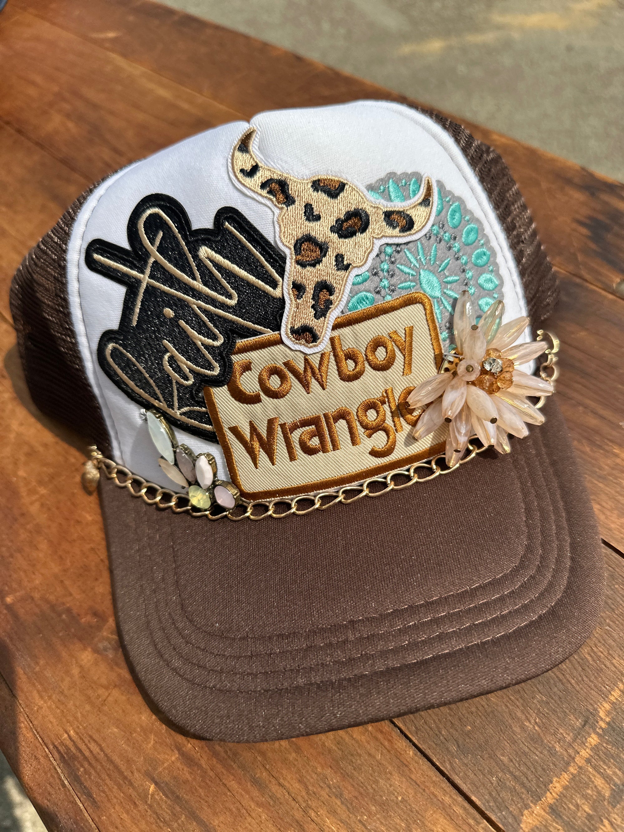 cowboy wrangler trucker hat 