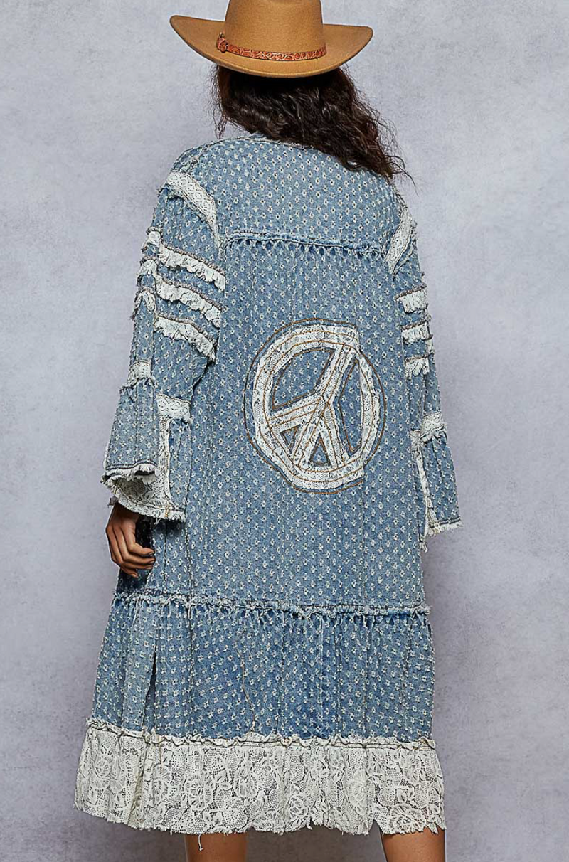 Pol Denim Chambray Kimono