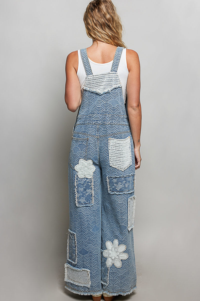 Vintage Inspired Denin Patchwork Overalls