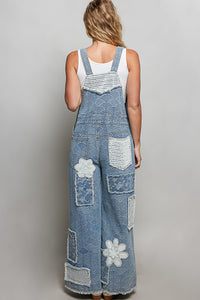Vintage Inspired Denin Patchwork Overalls