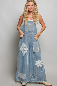 Vintage Inspired Denin Patchwork Overalls