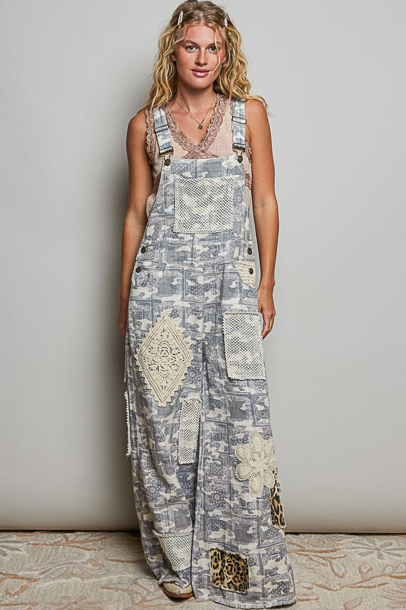 *PRE ORDER* Almond Camo Twill Overalls