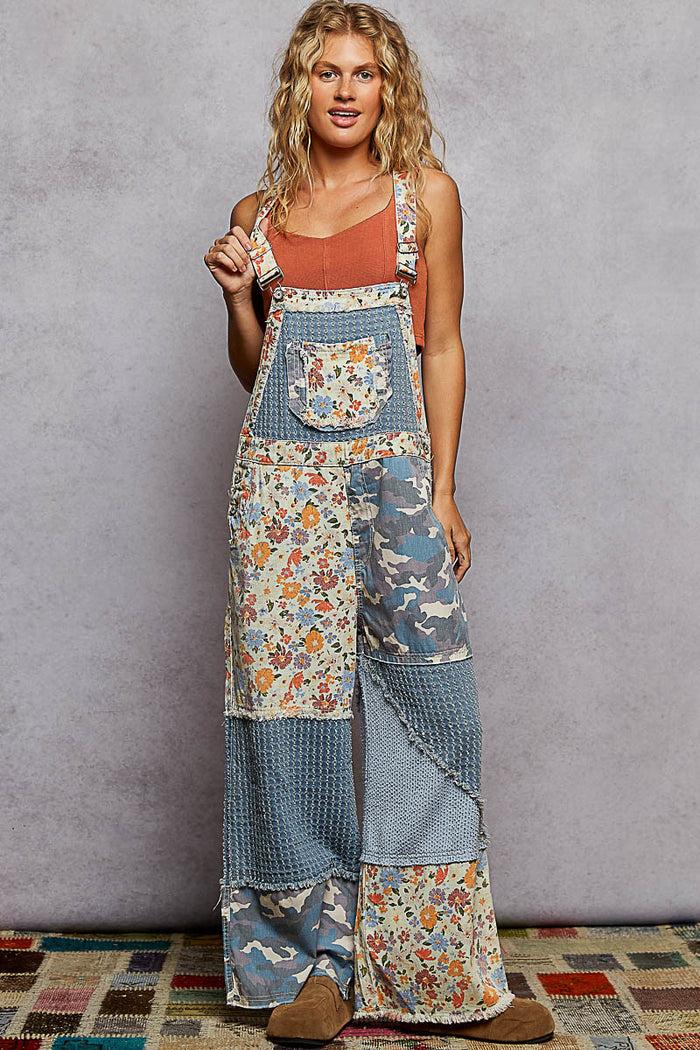 *PRE ORDER* Daydreamer Waffle Patchwork Overalls