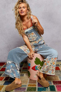 *PRE ORDER* Daydreamer Waffle Patchwork Overalls