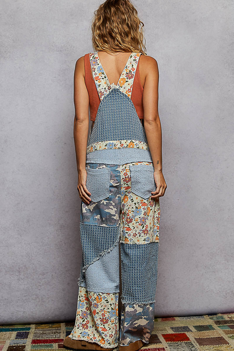 *PRE ORDER* Daydreamer Waffle Patchwork Overalls