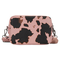 Wrangler Cow Print Crossbody Bag - Pink