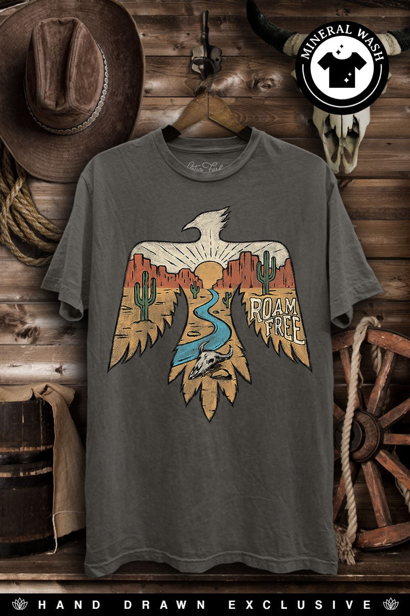 Free Bird Boho Tee - Gray