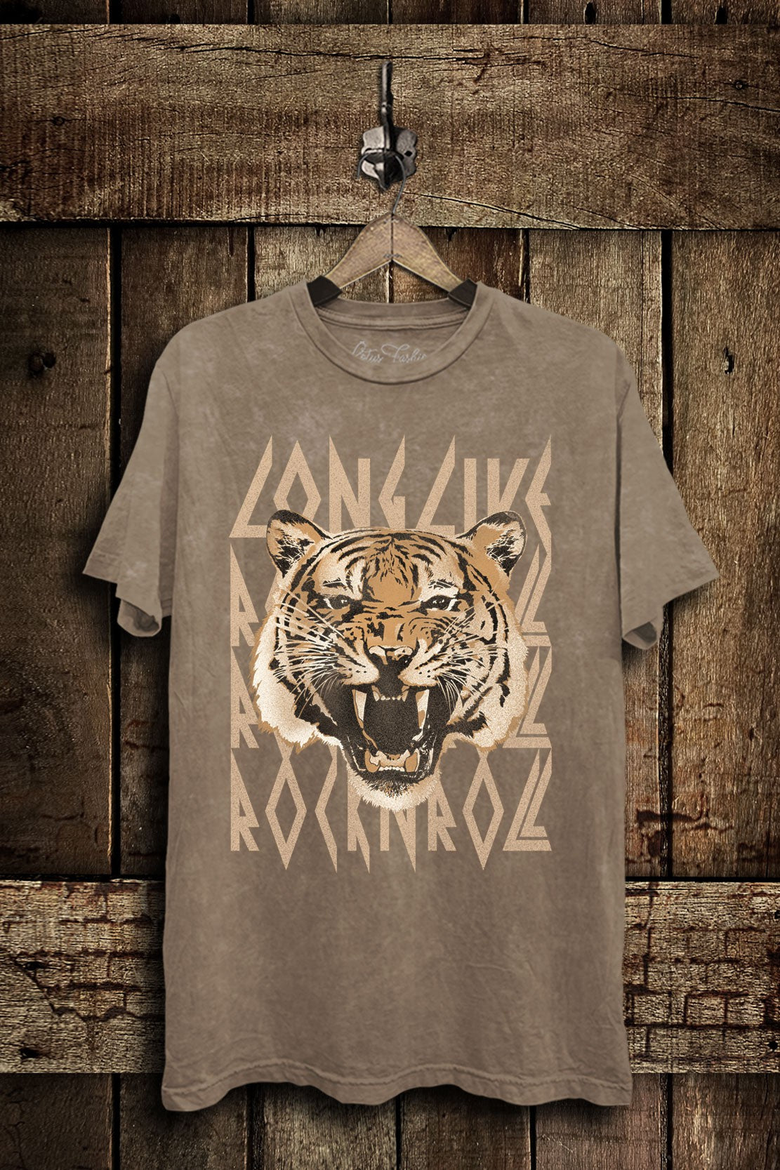 Wild Tiger Mocha Mineral Wash Tee