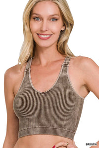 Long Lines Padded Brami  - Dark Brown