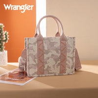 Wrangler Camo Print Tote/Crossbody - Pink