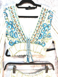 Festival Bohemian Skirt + Top Set - Azul