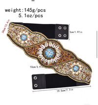 Gypsy Seashell Festival Statement Belt - Teal