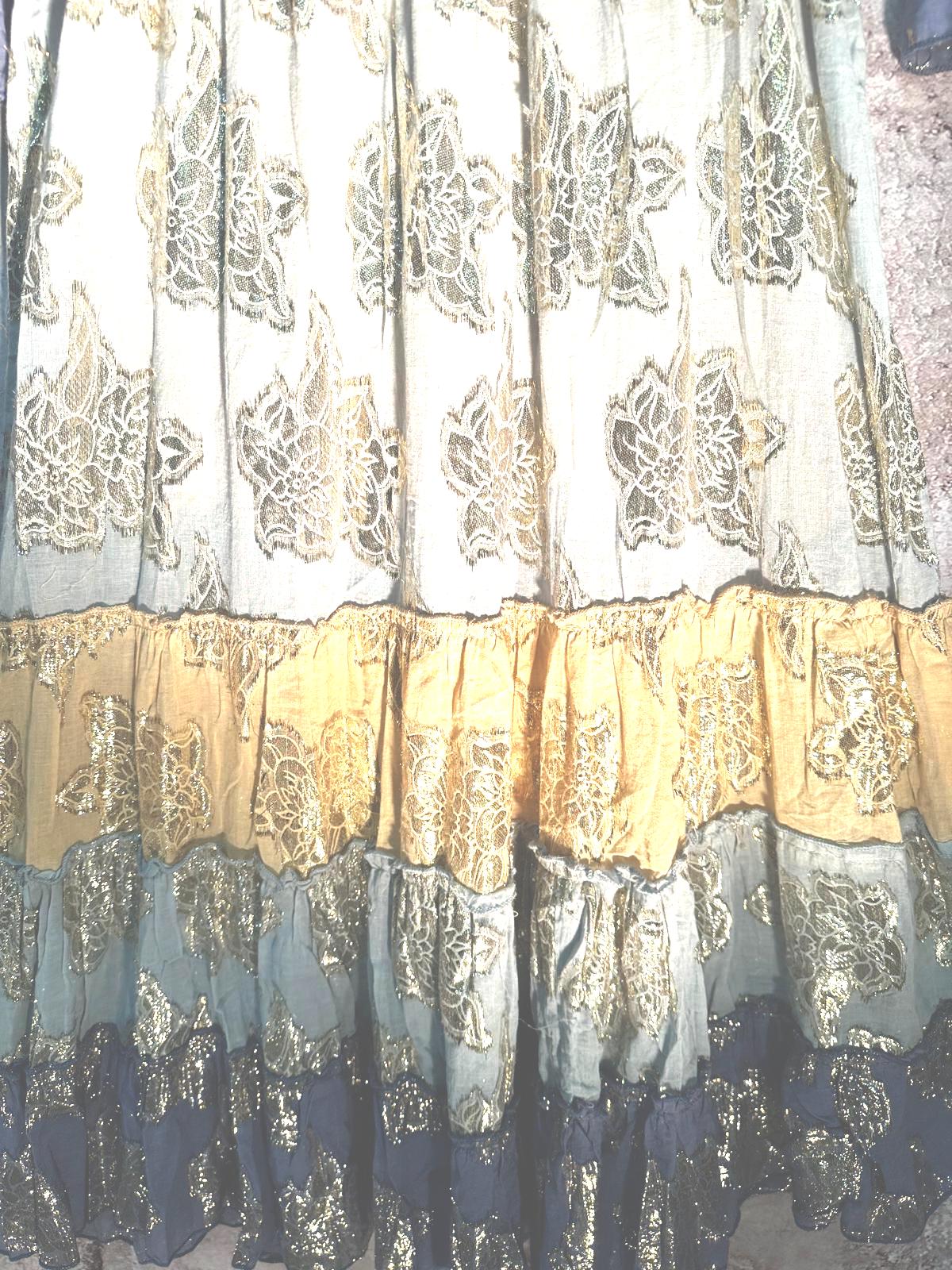 Dusty Blue Western Maxi Dress