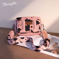 Wrangler Cow Print Crossbody Bag - Pink