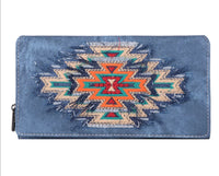 Montana West Aztec Collection Jean Denim Wallet