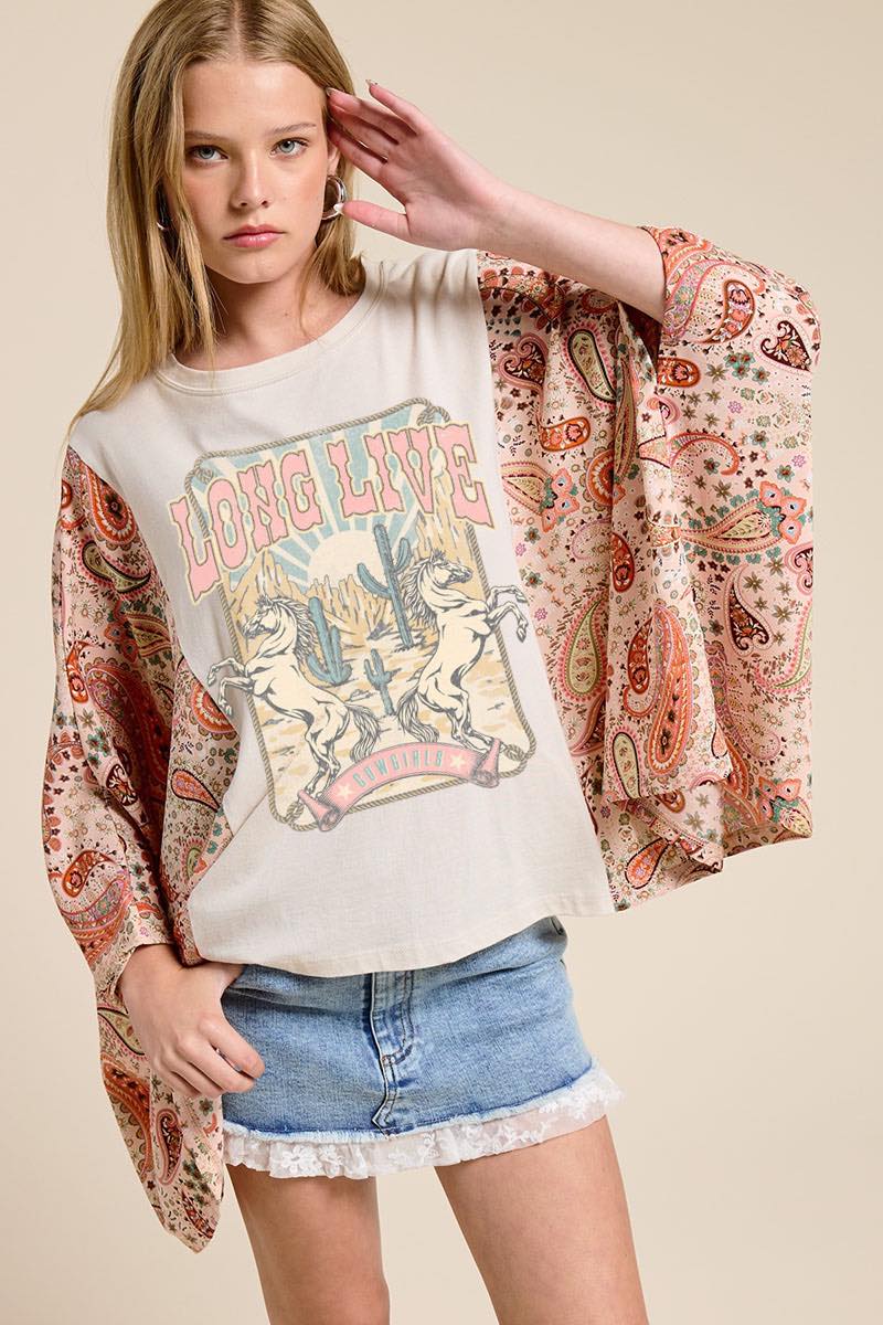 Long Live Cowgirls Scarf Tee