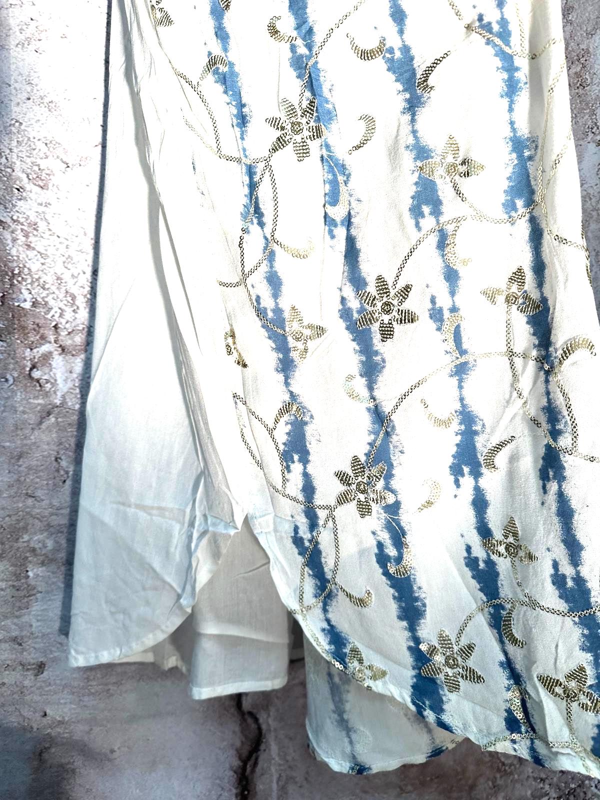 Indigo Crochet Maxi Dress