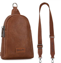 Wrangler Sling Bag/Crossbody/Chest Bag - Brown Leather