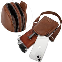 Wrangler Sling Bag/Crossbody/Chest Bag - Brown Leather