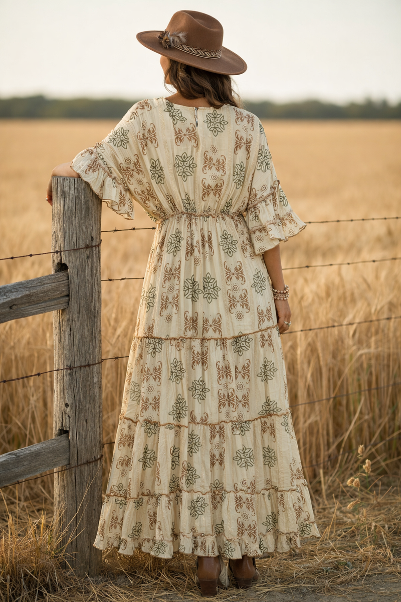 Aztec Western Maxi Dress