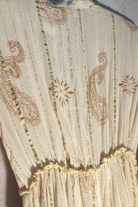 Paisley Tiered Lurex Flowy Dress