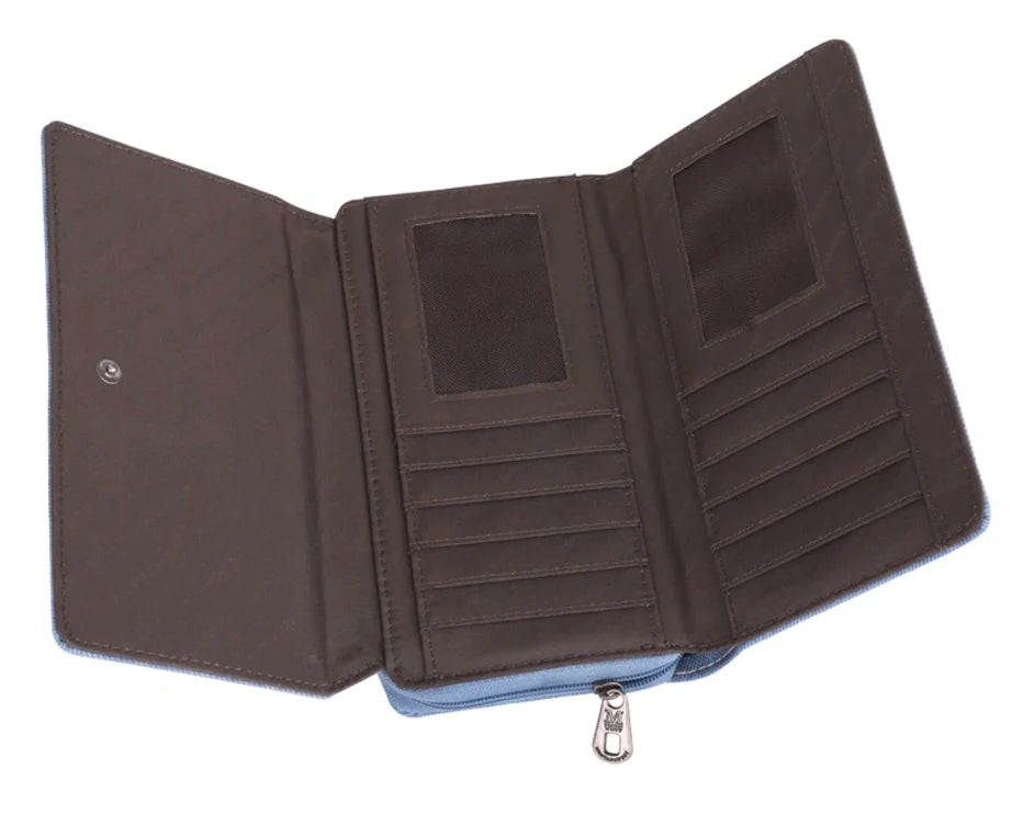 Montana West Aztec Collection Jean Denim Wallet