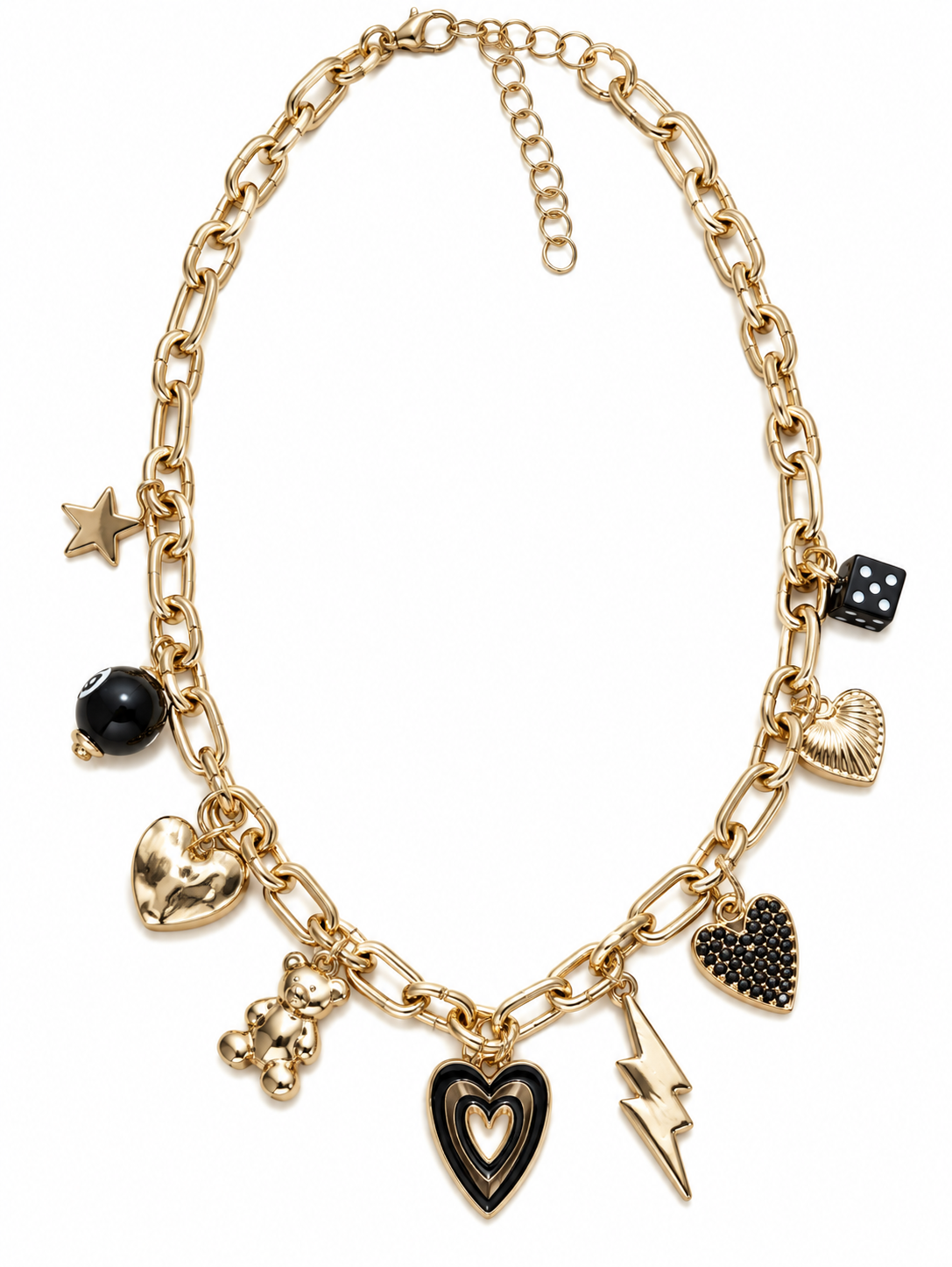 Key to My Heart Charm Statement Necklace
