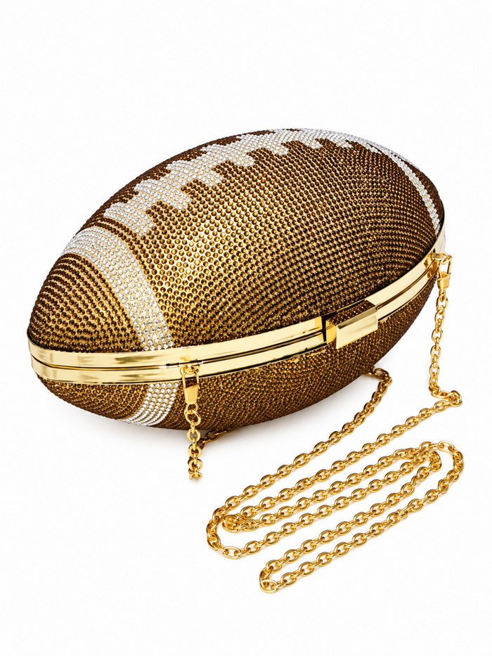 Football Embellished Crossbody - Gold