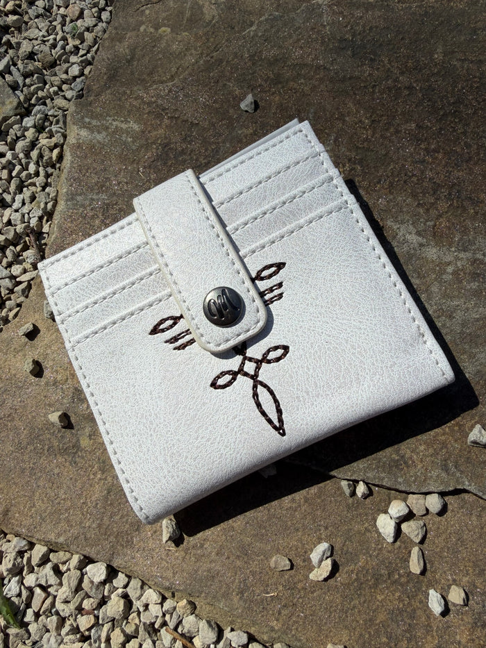 Montana West White Boot Stitch Wallet