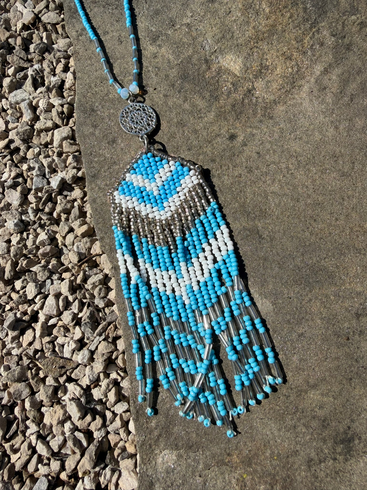 Desert Dreamer Beaded Necklace - Blue