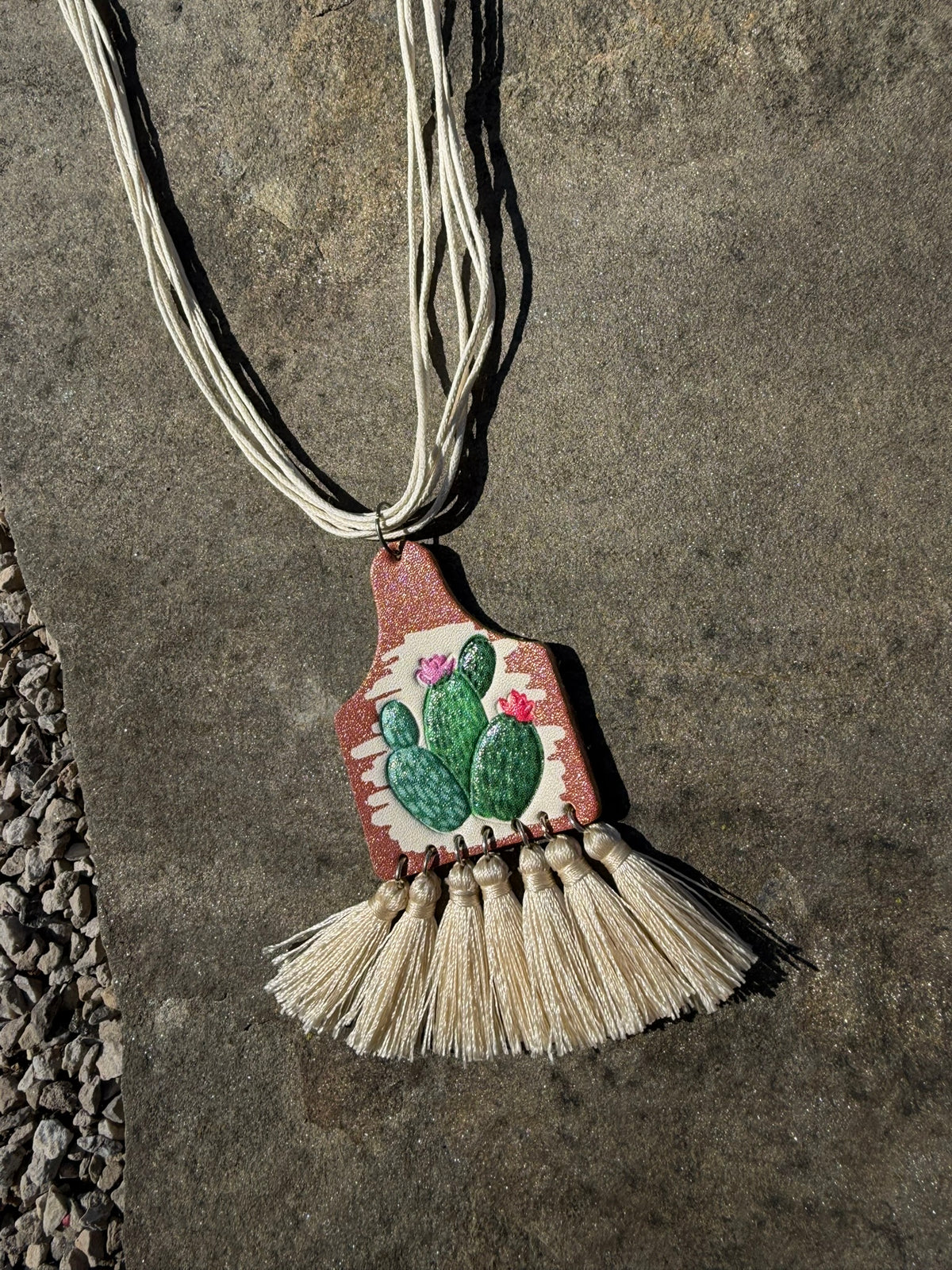 Rodeo Cactus Tassel Necklace