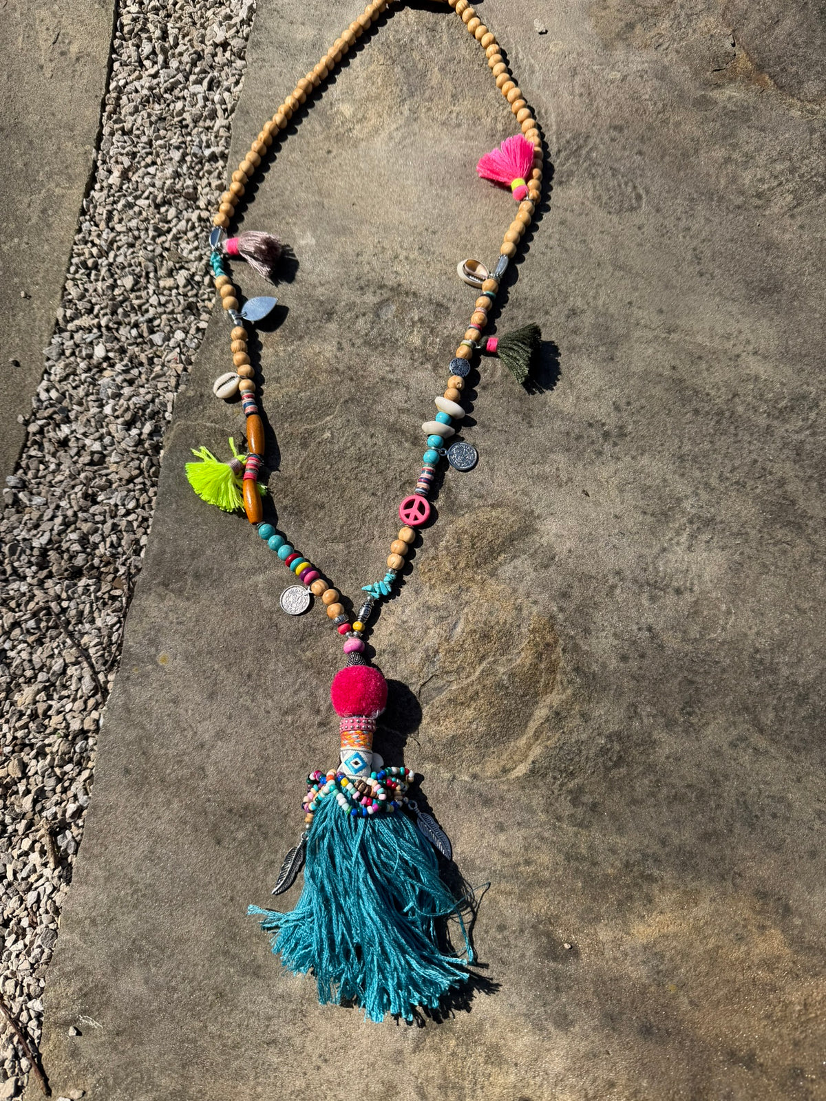 Statement Tassel Beaded Necklace