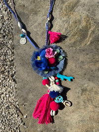 Statement Floral Charm Necklace