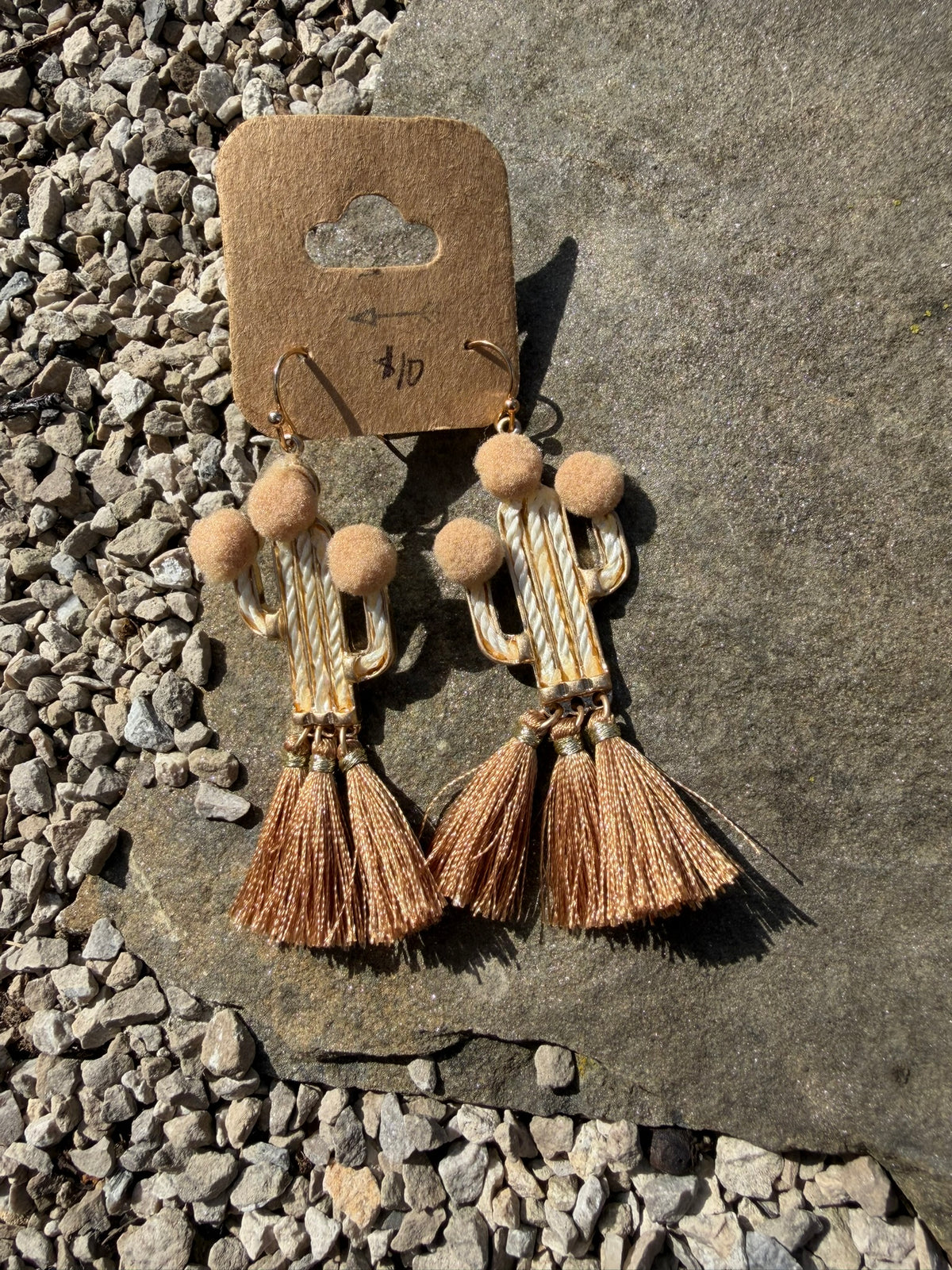 Cactus Pom Tassel Earrings