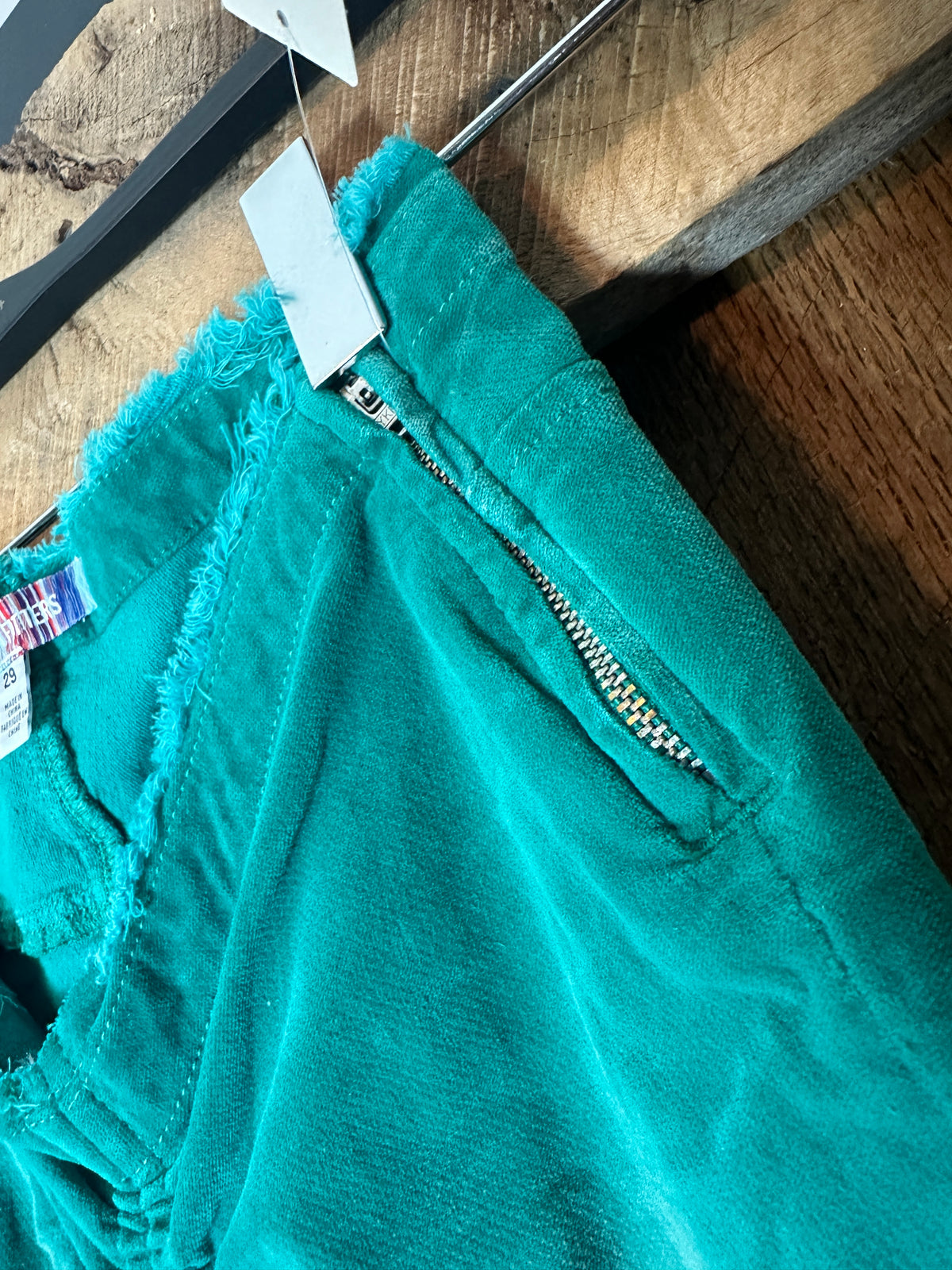 URBN Ruched Low Rise Cord Flares - Teal