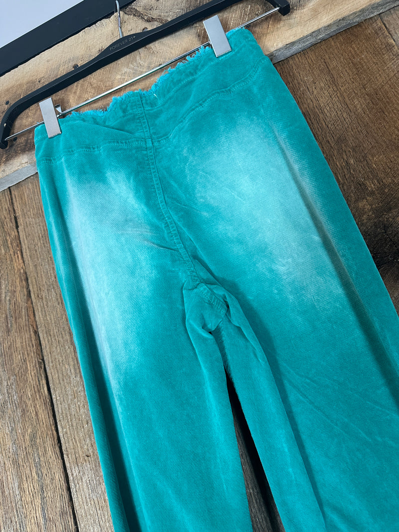 URBN Ruched Low Rise Cord Flares - Teal