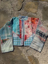 Bohemian Vintage Kantha Reversible Handmade Short Style Jacket - Hailey