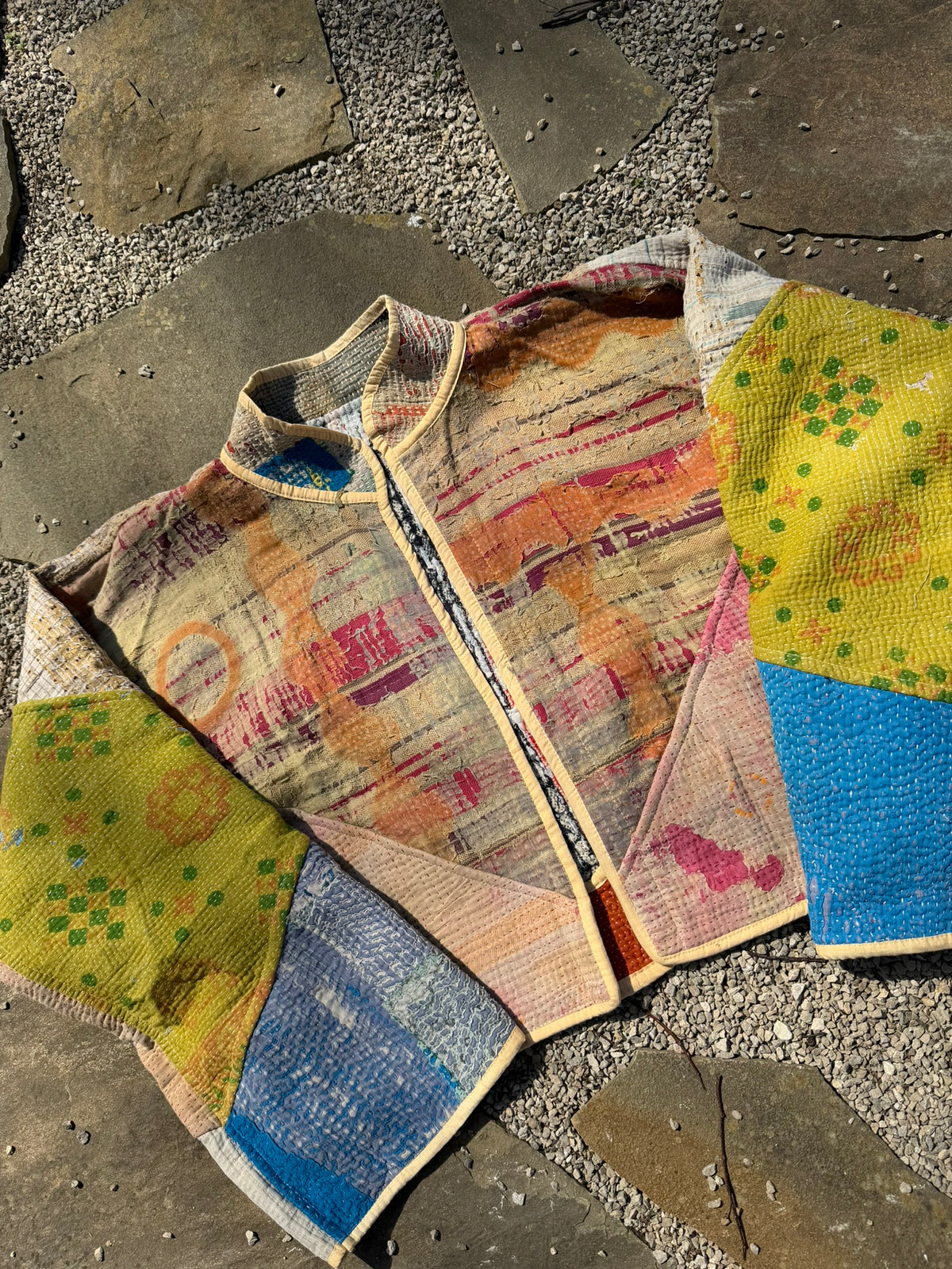 Bohemian Vintage Kantha Reversible Handmade Short Style Jacket - Madison