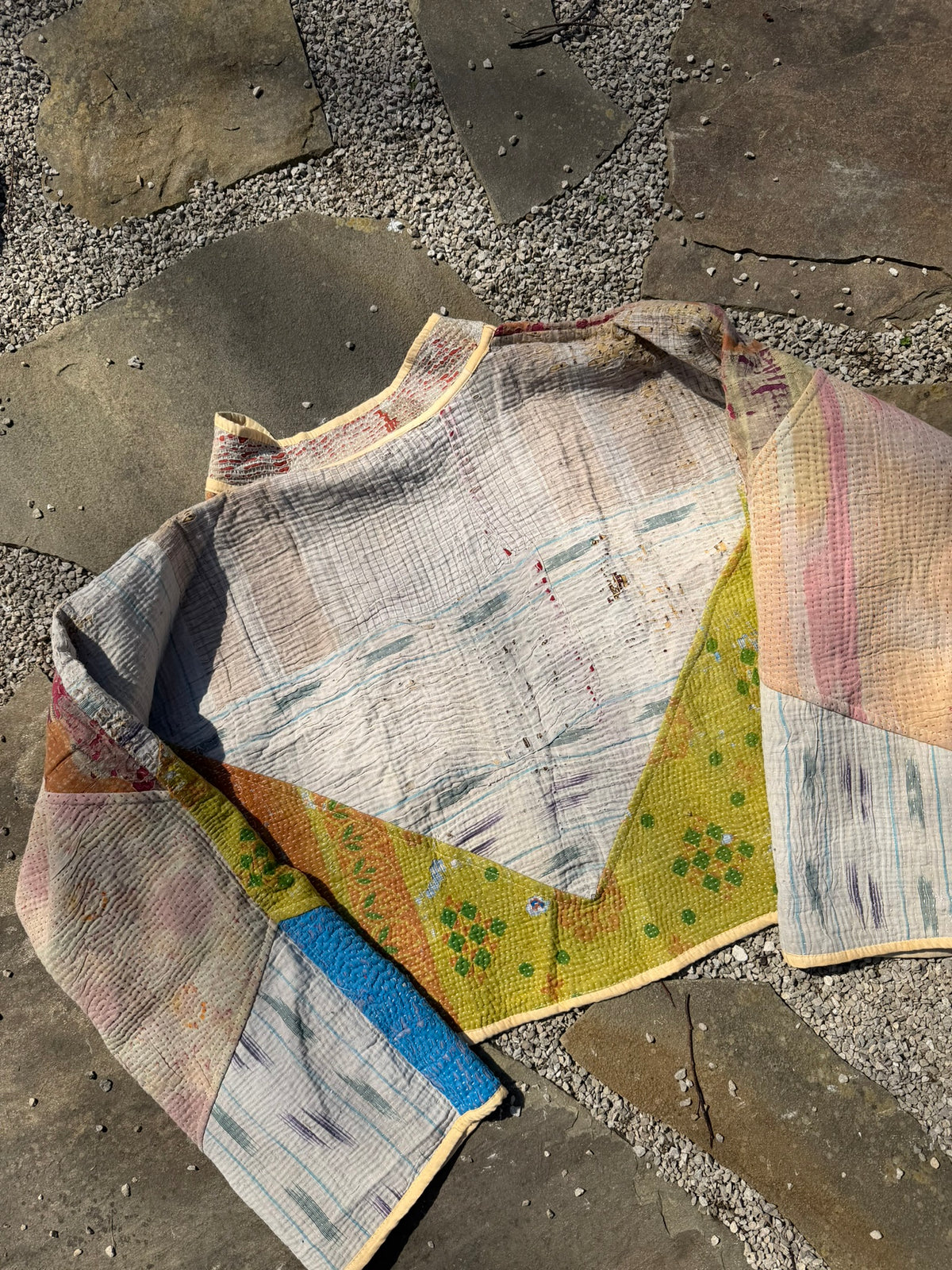 Bohemian Vintage Kantha Reversible Handmade Short Style Jacket - Madison