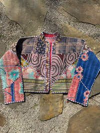 Bohemian Vintage Kantha Reversible Handmade Short Style Jacket - Chelsea